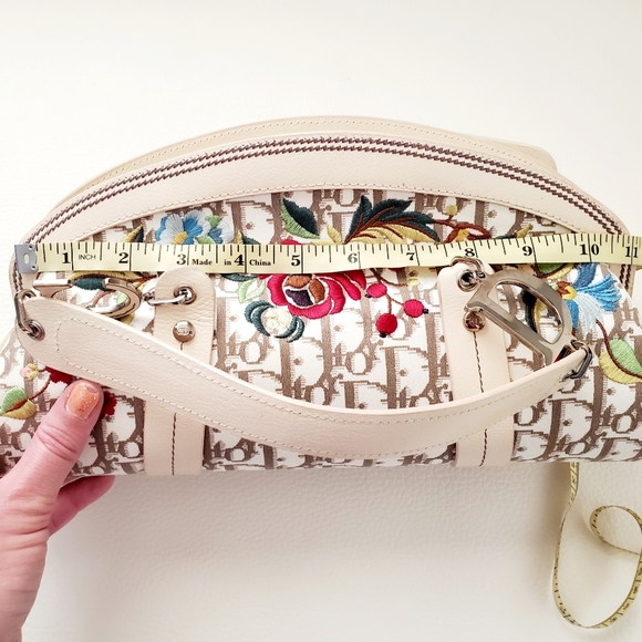 DIOR - Floral Embroidered Trotter Satchel & Clogs - Picture 12 of 16
